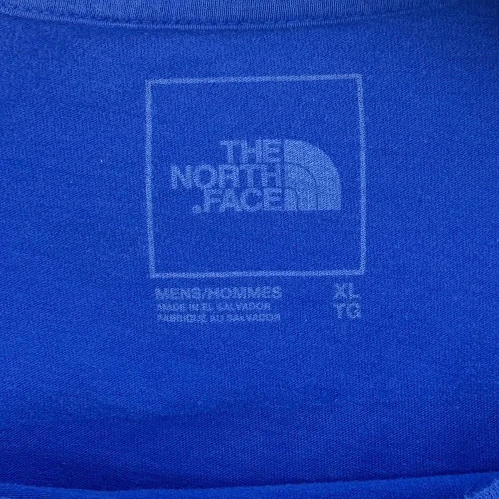 The North Face T-Shirt XL Blue Distressed Grunge Worn Graphic Tee Short‎ Sleeve